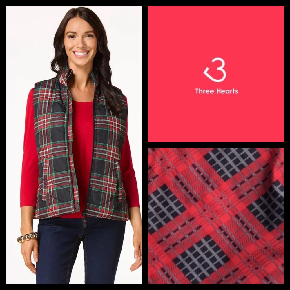 Three Hearts Women’s Reversible Quilted Vest